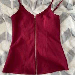 Express Red Zip Top